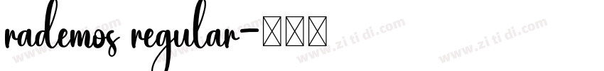 rademos regular字体转换
